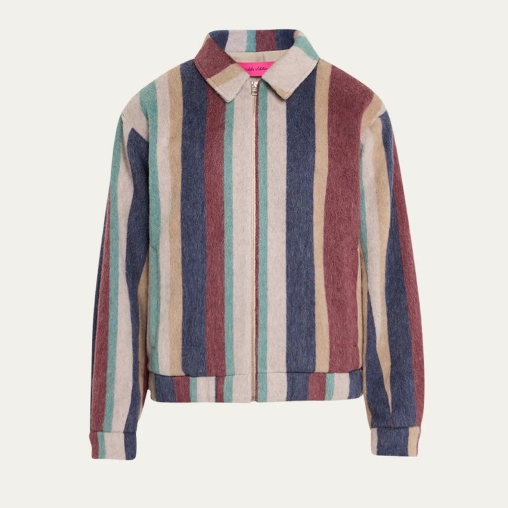 The Elder Statesman Member Jacket ‘Brushed Stripe Wool’ - size M ***SOLD OUT***